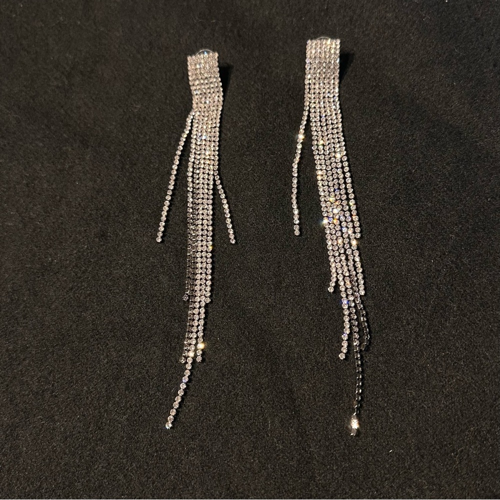 Crystal Fringe Drop Earrings